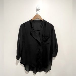 Black Long Sleeves Blouse